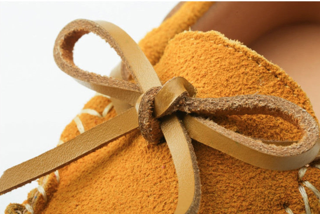 Mocassini bimba scamosciati