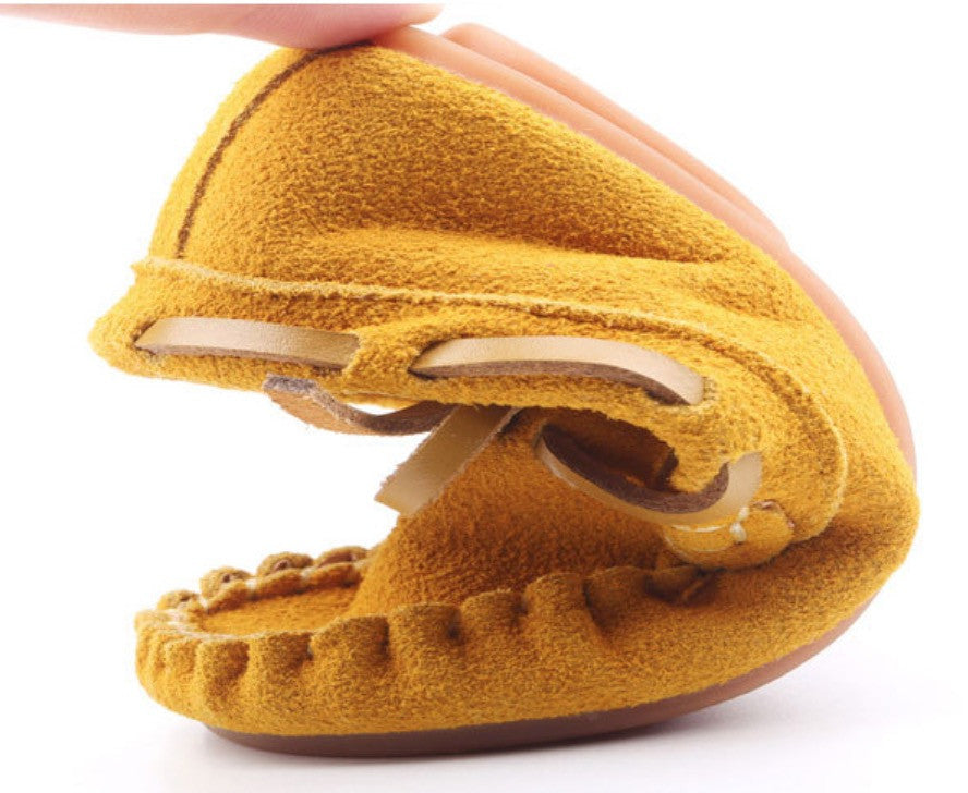 Mocassini bimba scamosciati