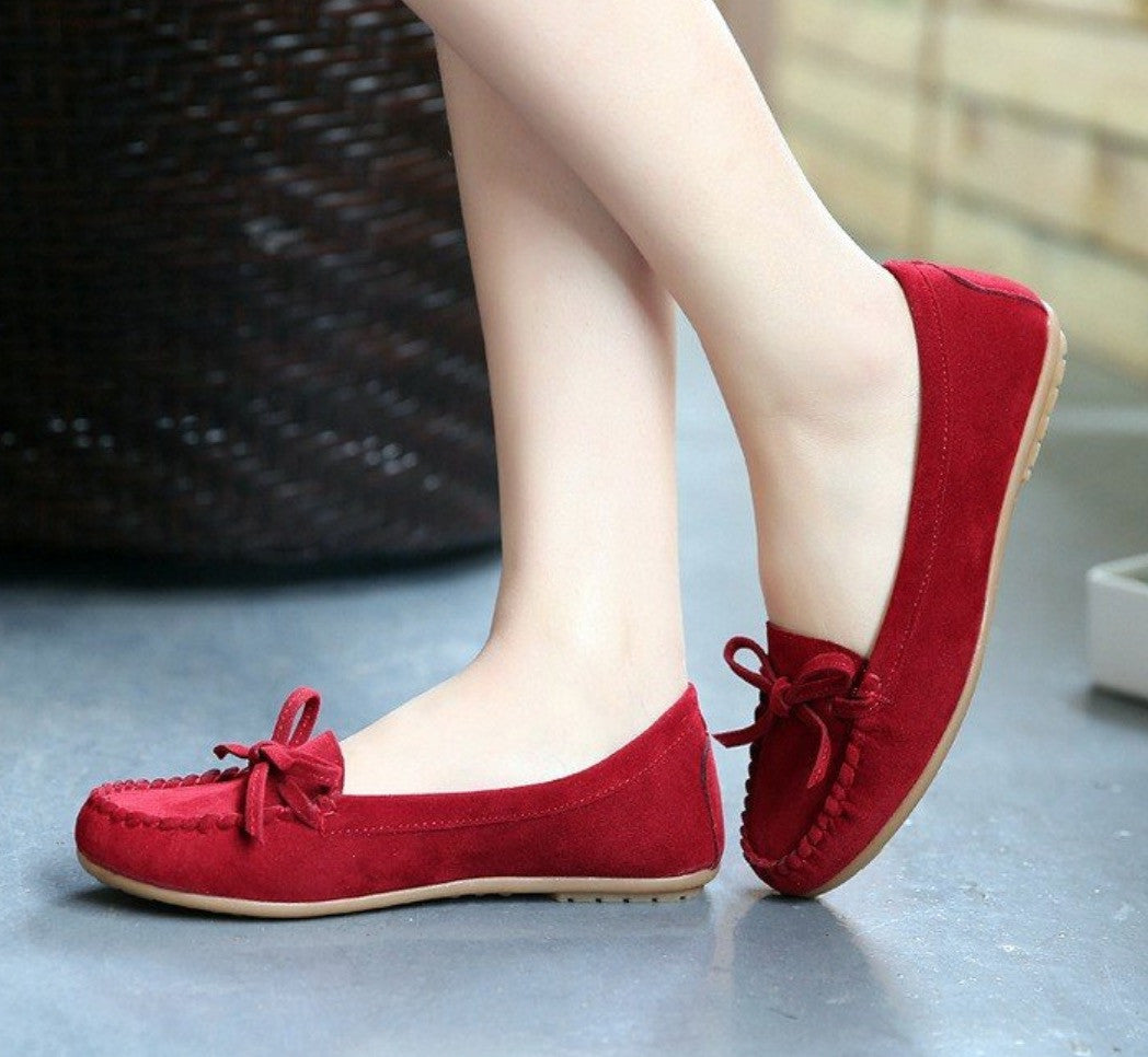 Mocassini scamosciati donna