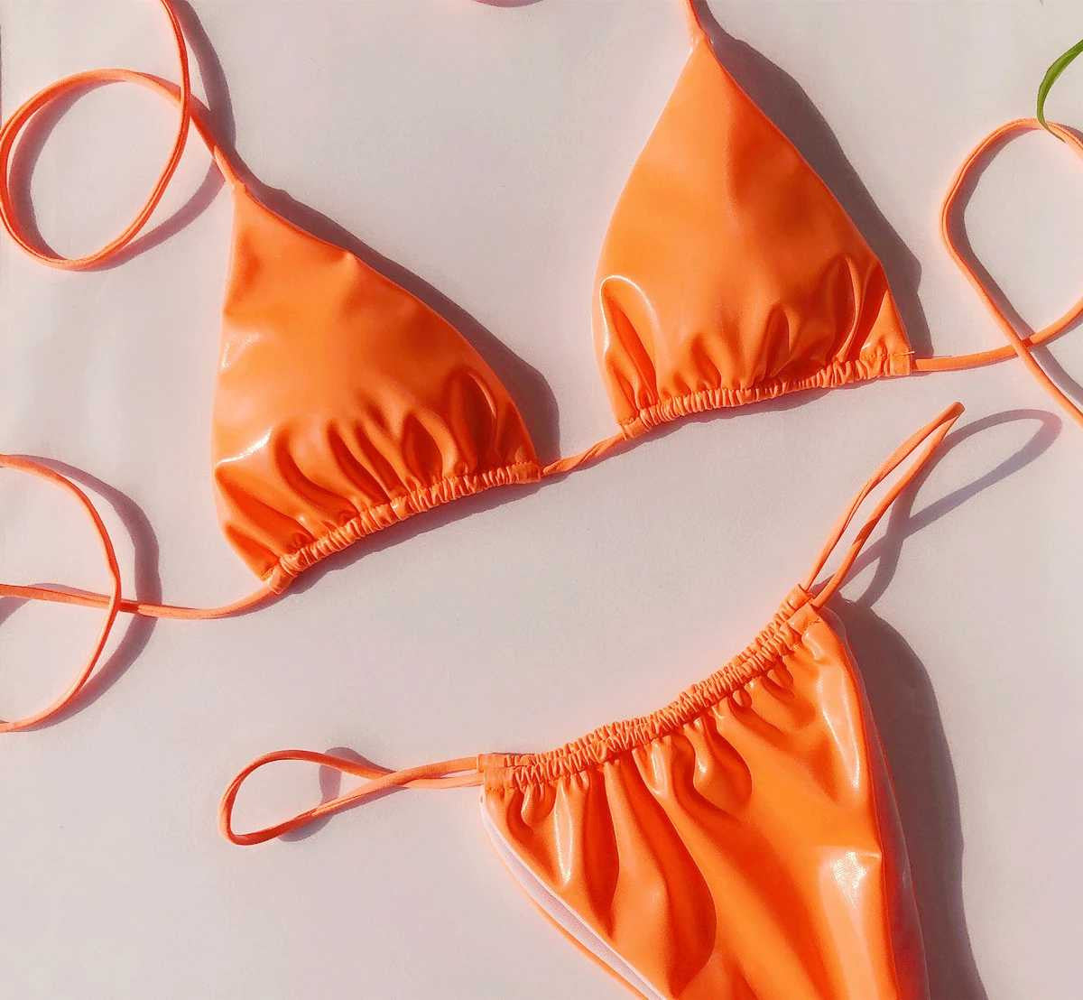 Bikini triangolo PVC Rosty