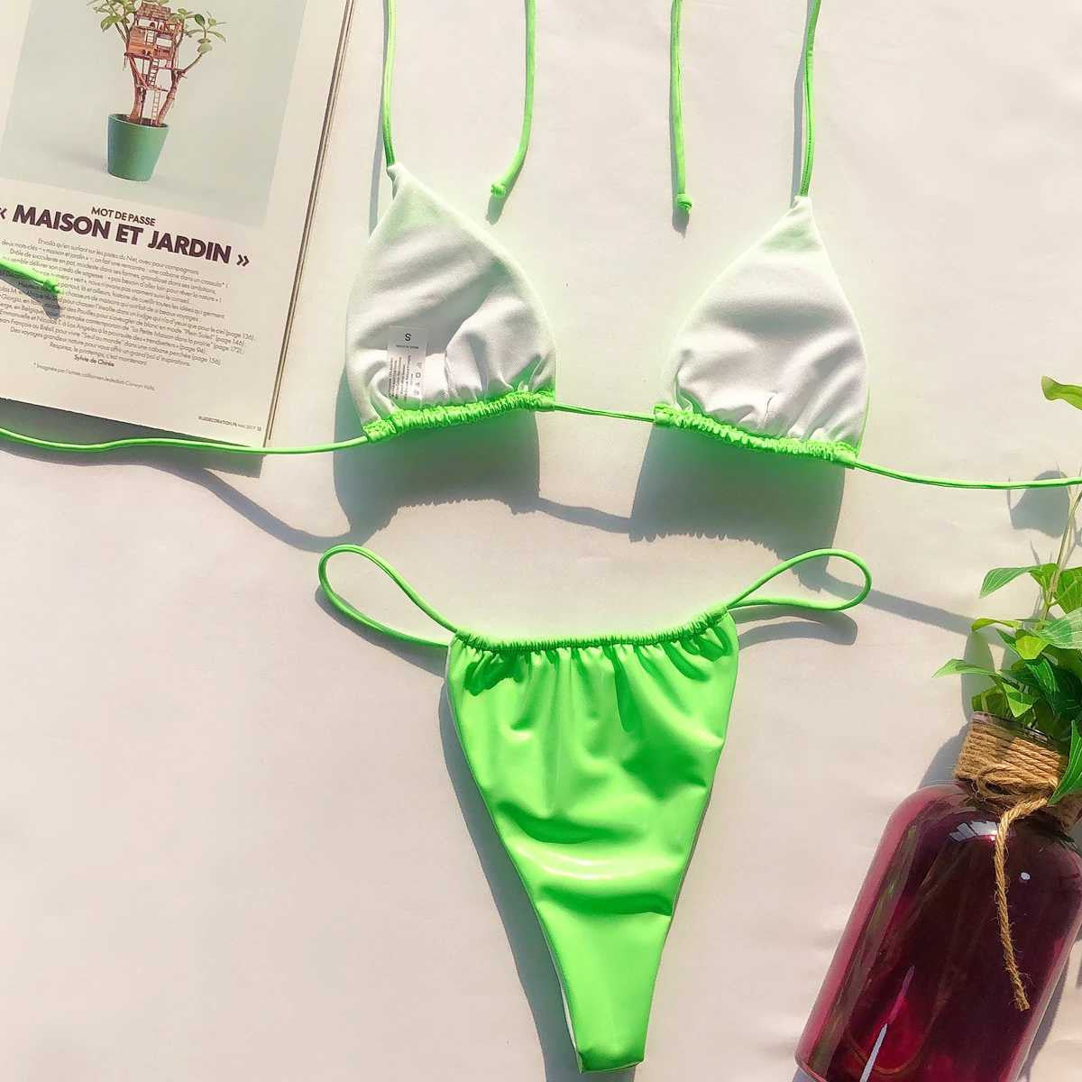 Bikini triangolo PVC Rosty