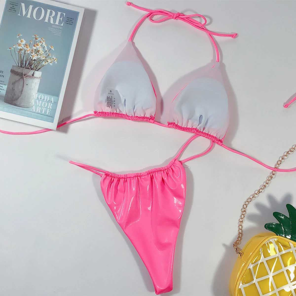 Bikini triangolo PVC Rosty
