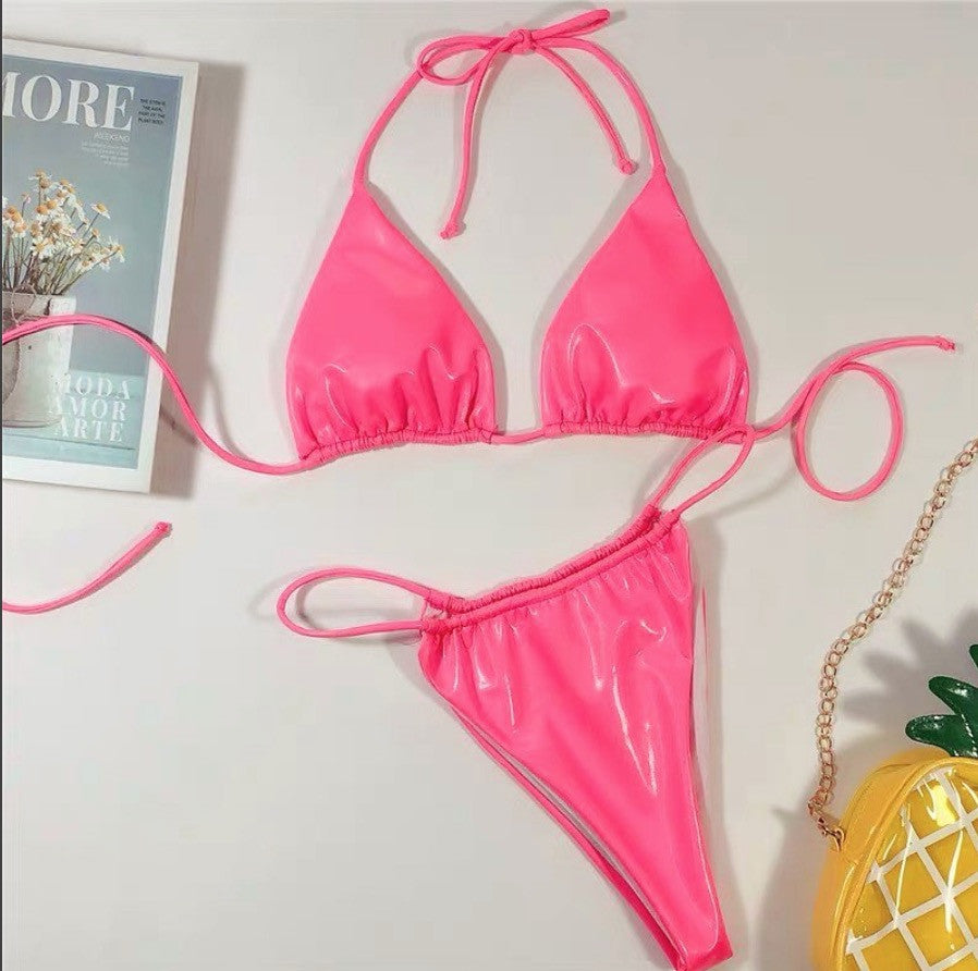 Bikini triangolo PVC Rosty
