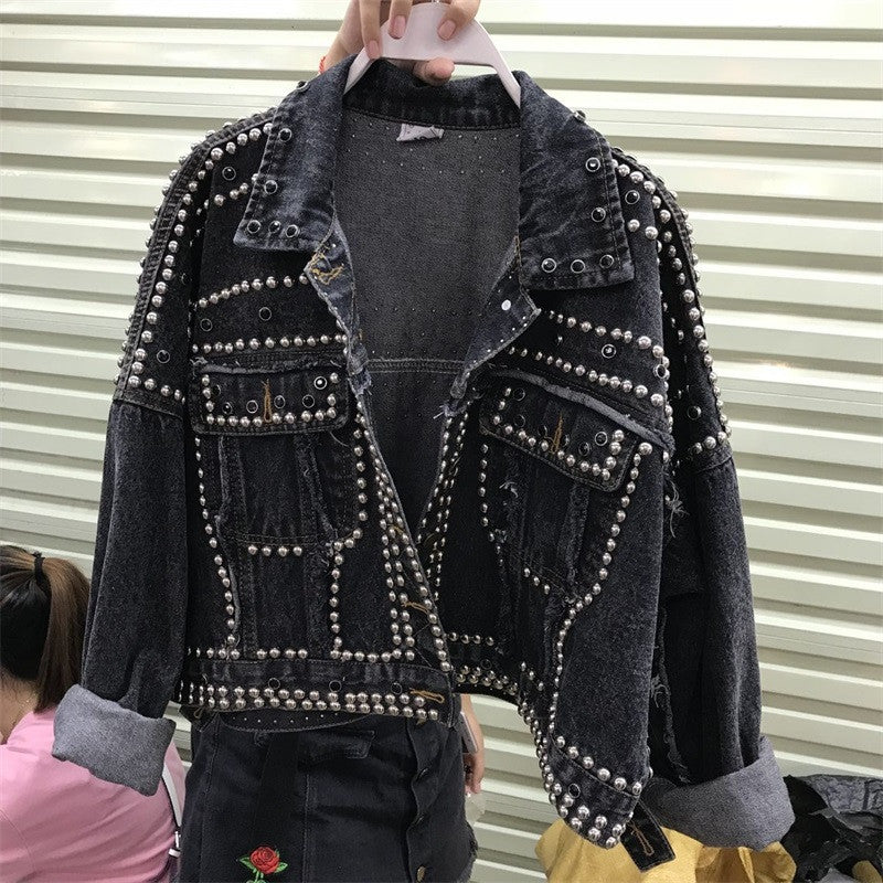 Giacca jeans borchiata Tilde