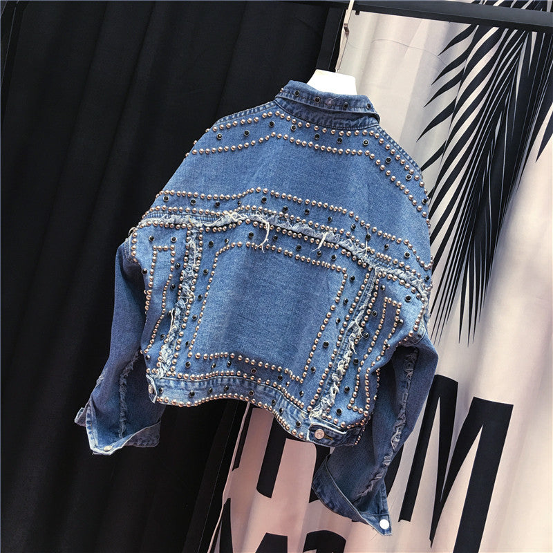 Giacca jeans borchiata Tilde