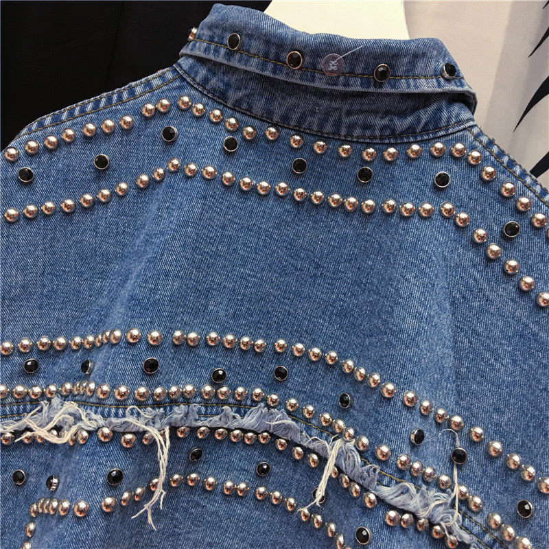 Giacca jeans borchiata Tilde