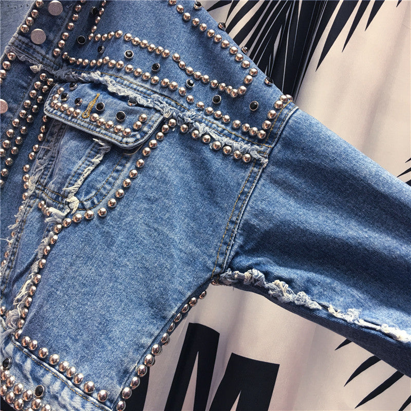 Giacca jeans borchiata Tilde