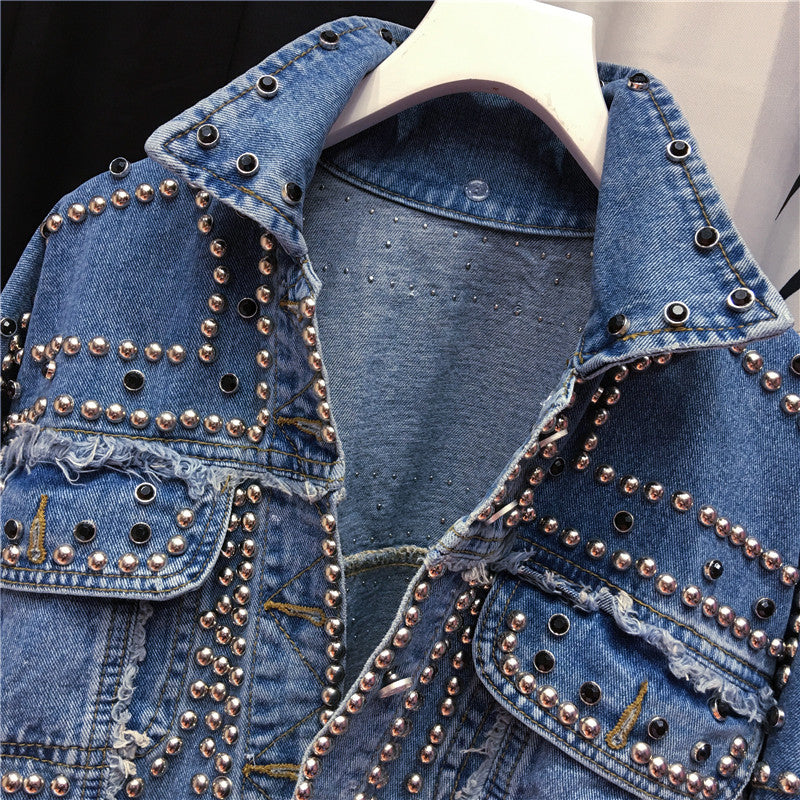 Giacca jeans borchiata Tilde