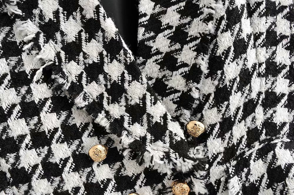 Blazer Pied De Poule