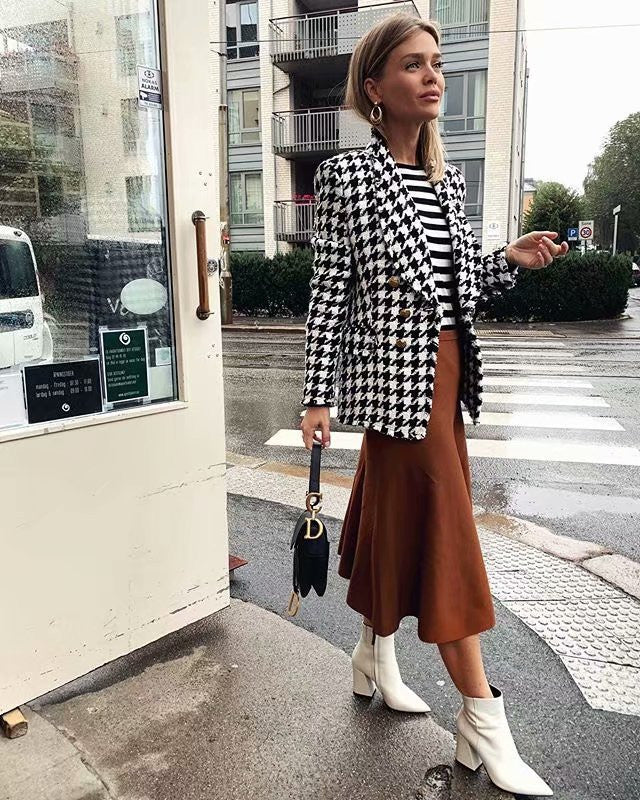 Blazer Pied De Poule