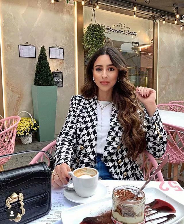 Blazer Pied De Poule