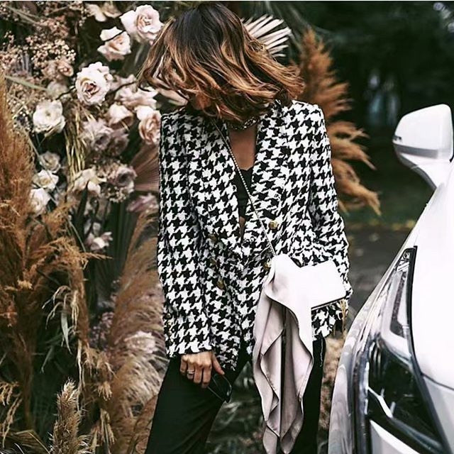 Blazer Pied De Poule