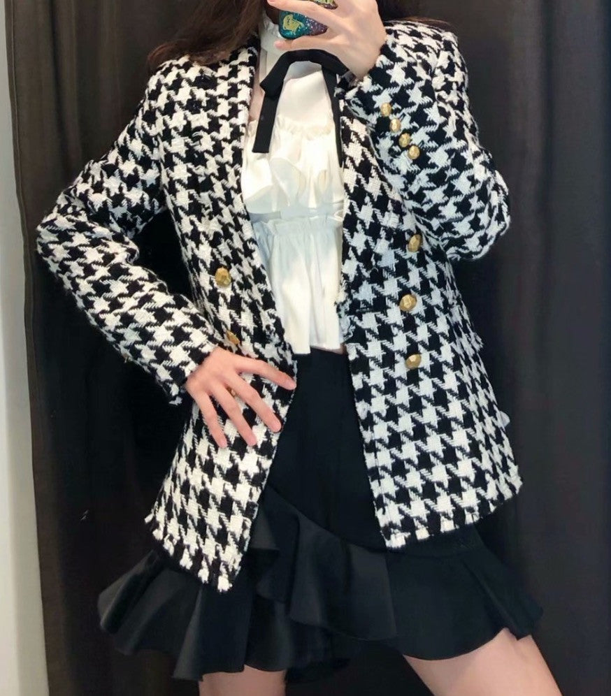 Blazer Pied De Poule