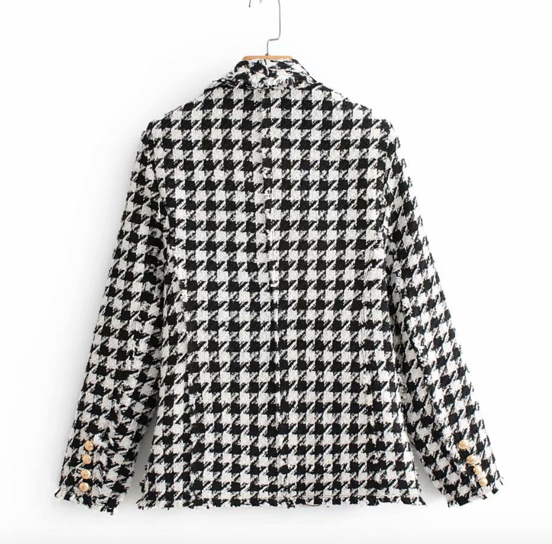 Blazer Pied De Poule