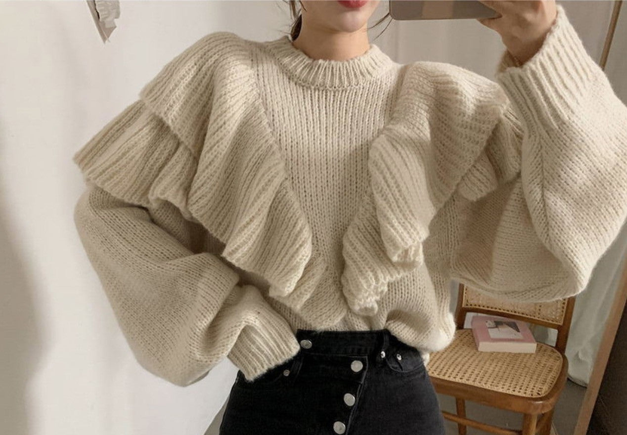 Maglione a balze Drai