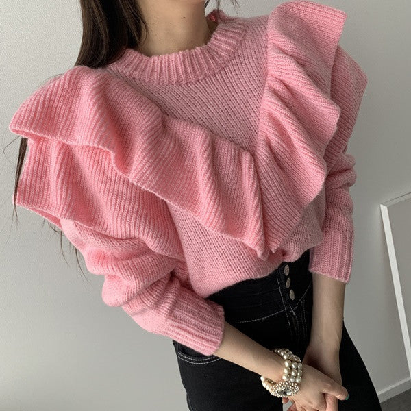 Maglione a balze Drai