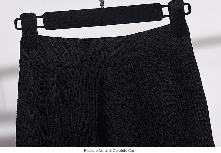 Tuta in maglia fringe & strass