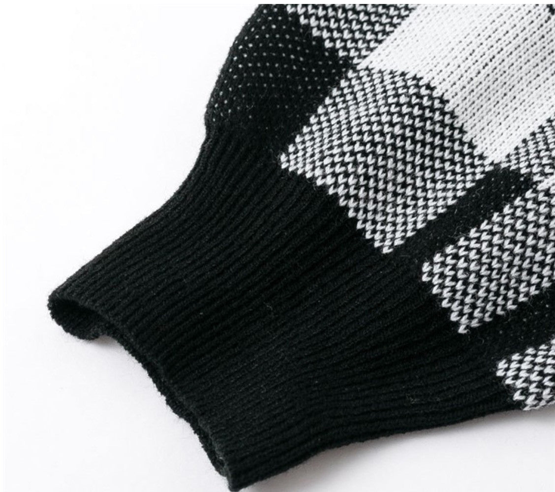 Completo tweed black-white