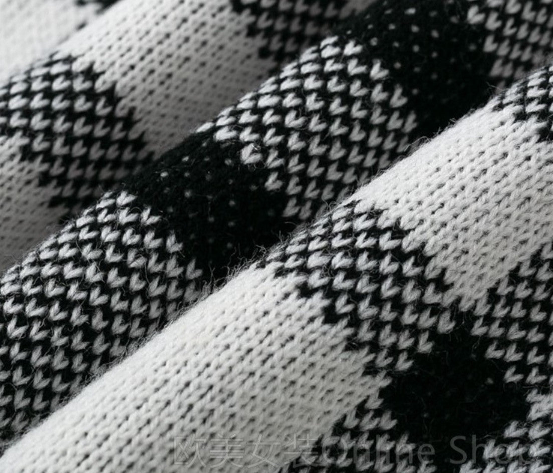 Completo tweed black-white