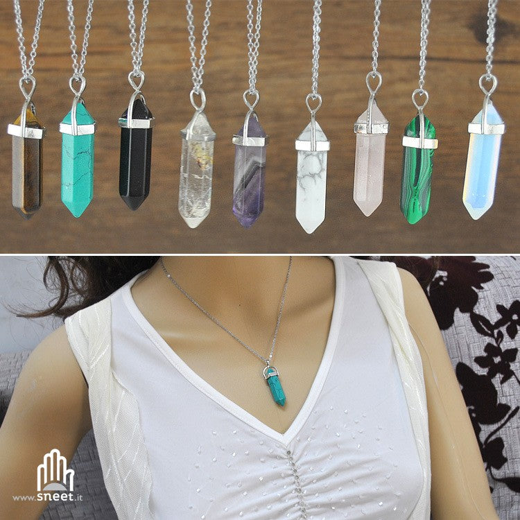 Crystal pendant necklace