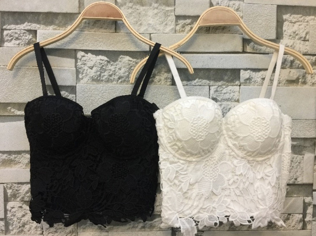 Crop Top flower laces