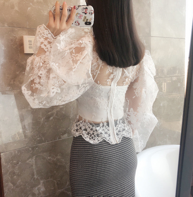 Blusa pizzosa fiocco