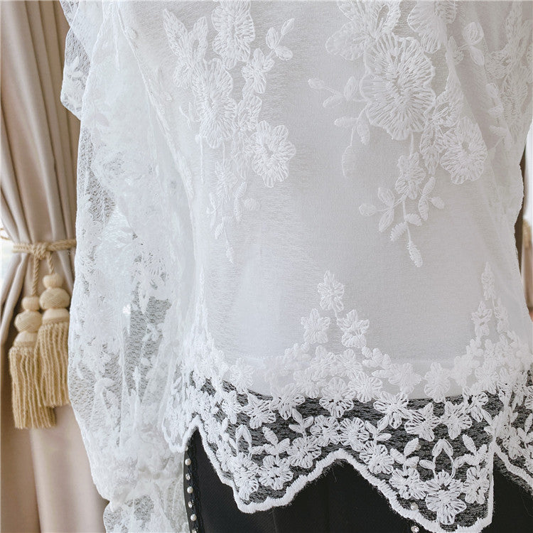 Blusa pizzosa fiocco