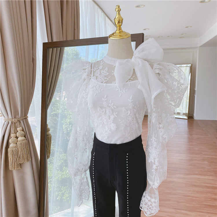 Blusa pizzosa fiocco