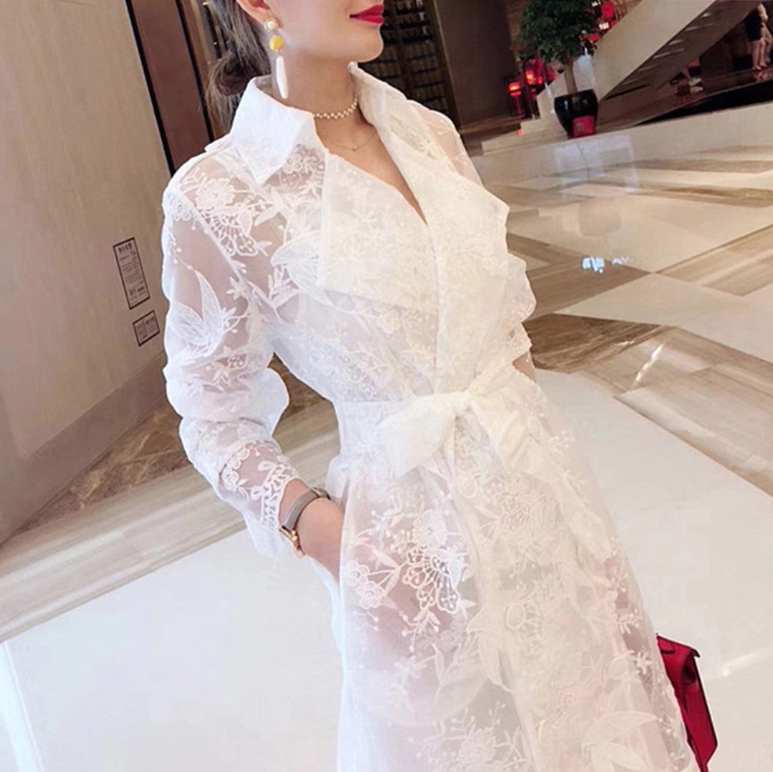 Trench in pizzo Geisha