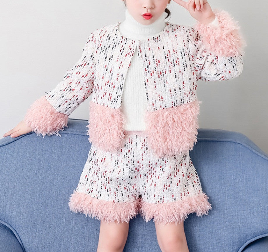 Completo bimba pink tartan plomb