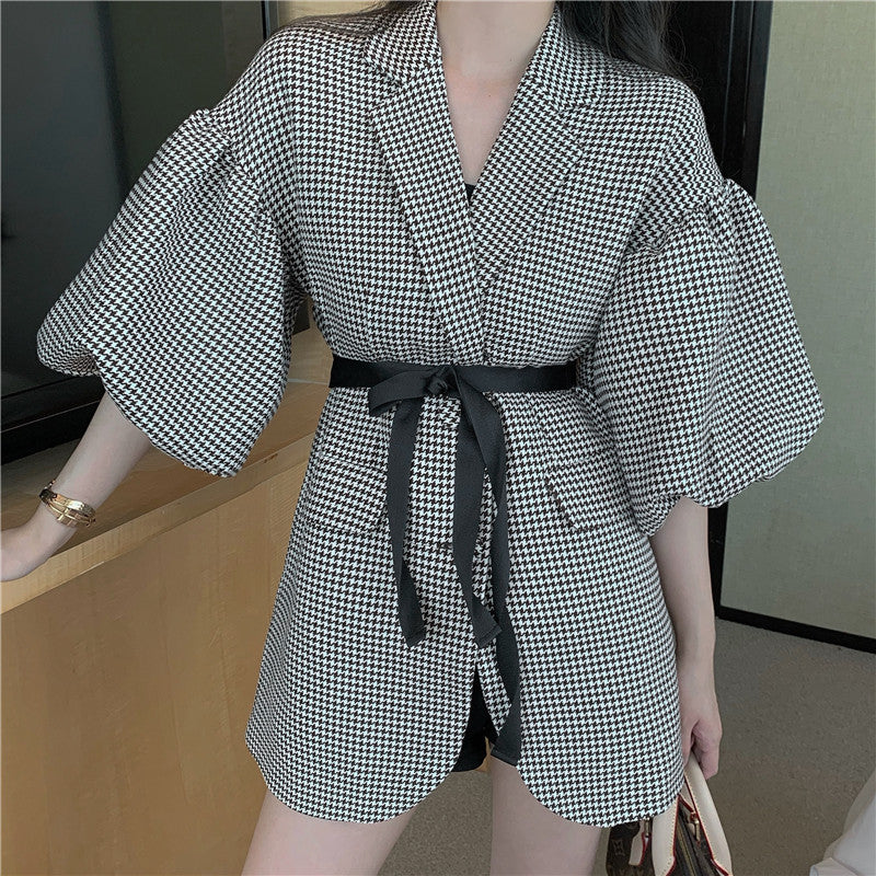 Blazer pied de poule baloon