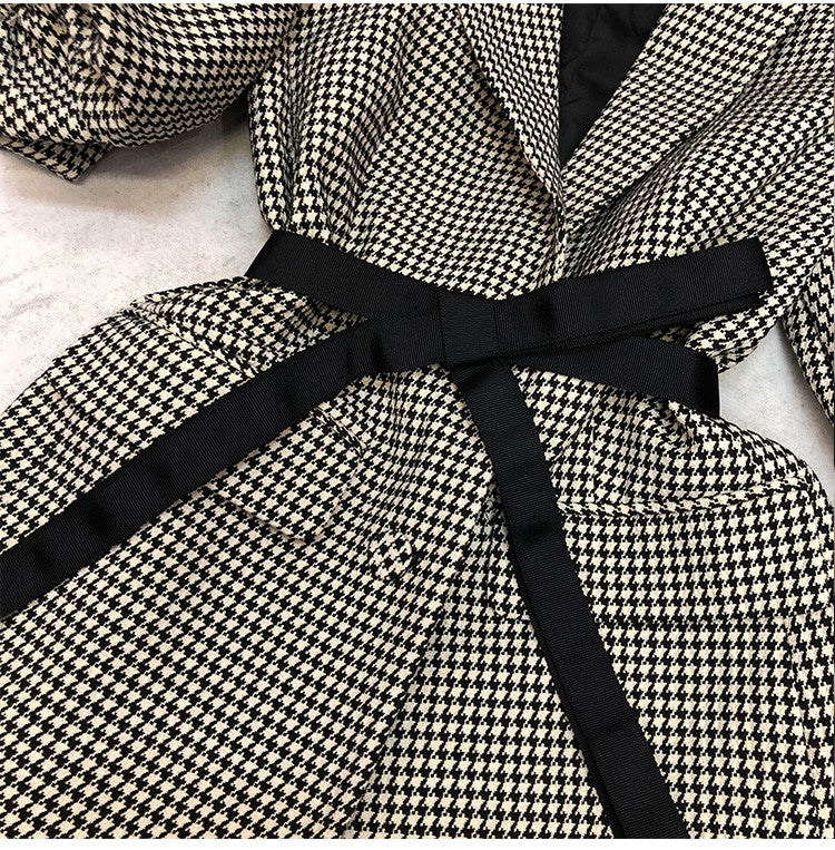 Blazer pied de poule baloon