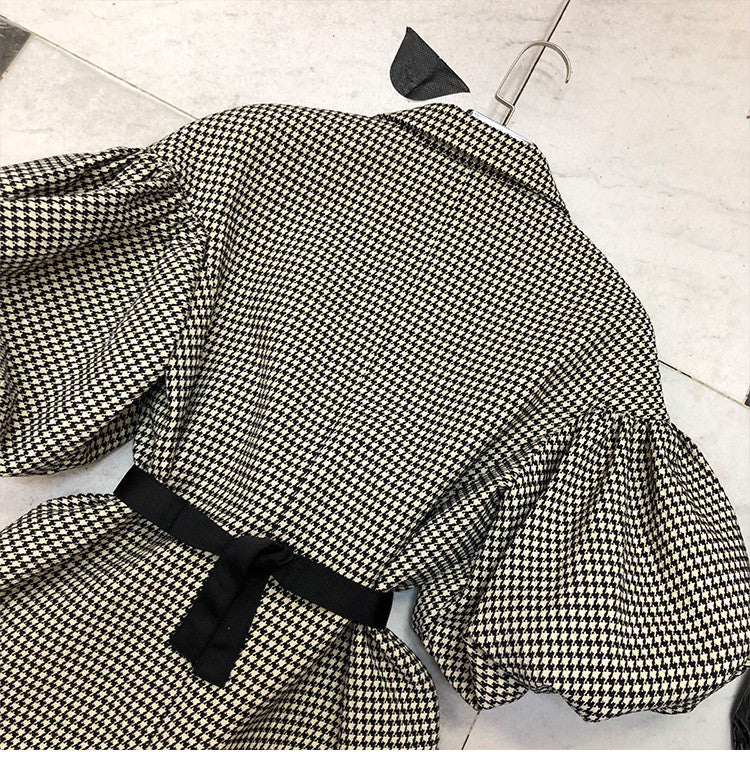 Blazer pied de poule baloon