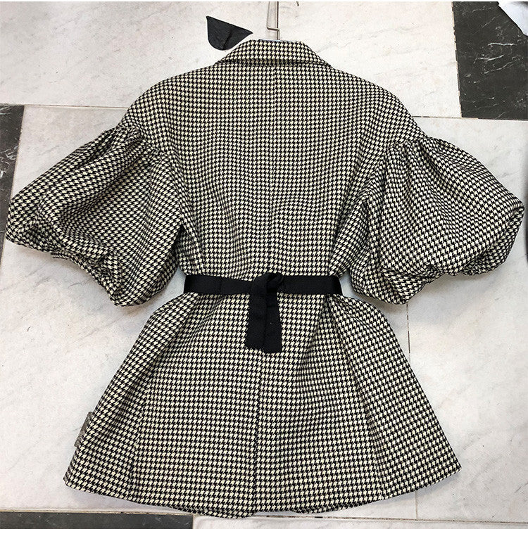 Blazer pied de poule baloon