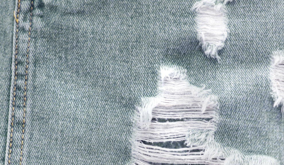 Minigonna denim strappi