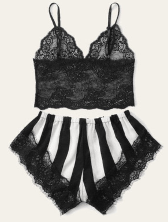 Completino raso-pizzo Rasiha