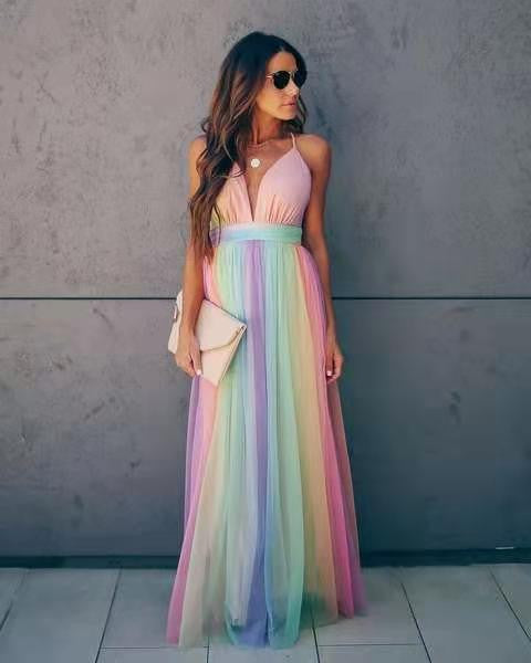 Rainbow maxidress