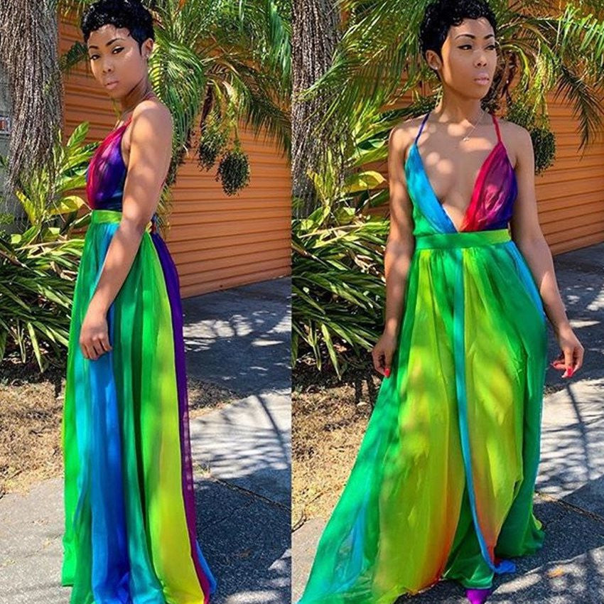 Rainbow maxidress