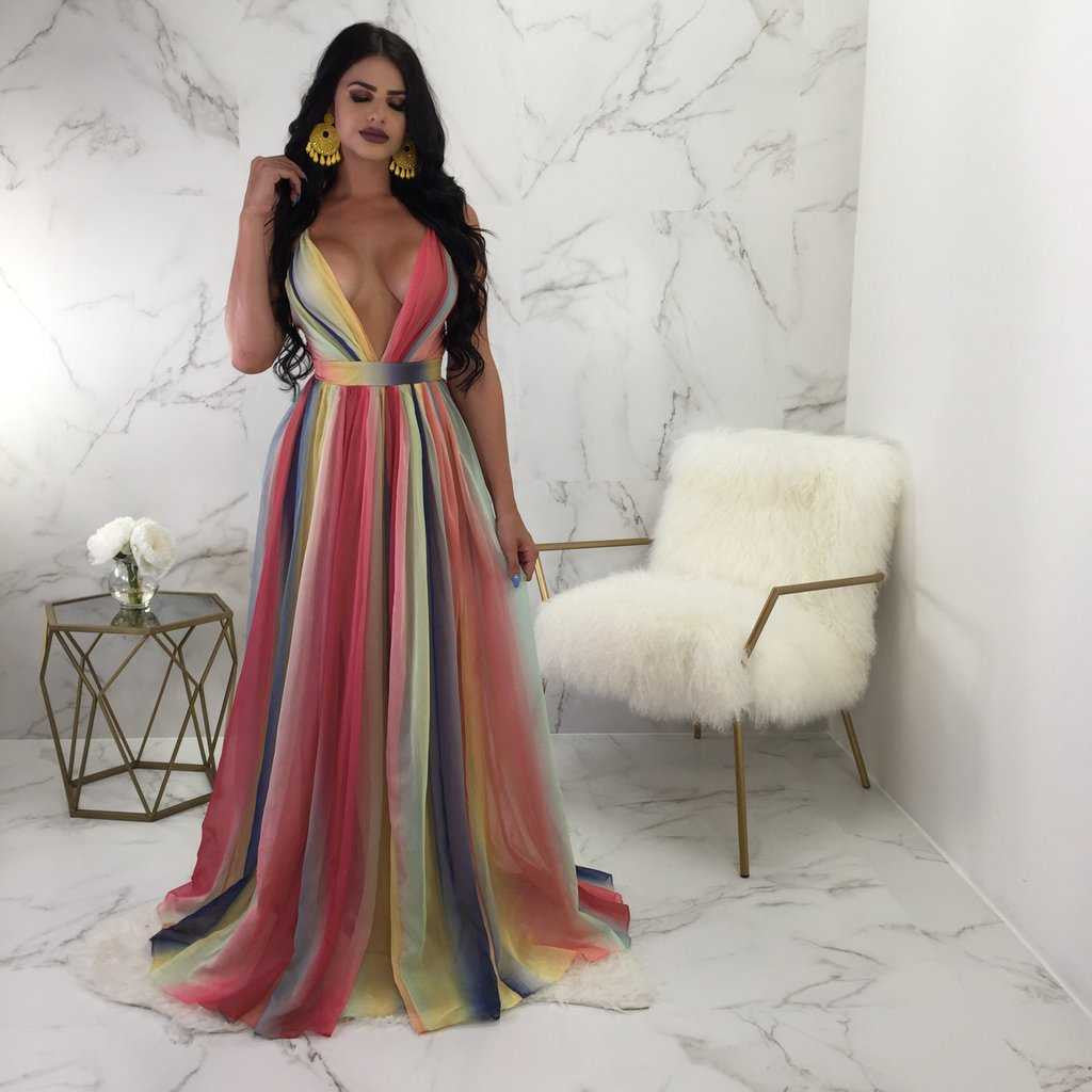 Rainbow maxidress