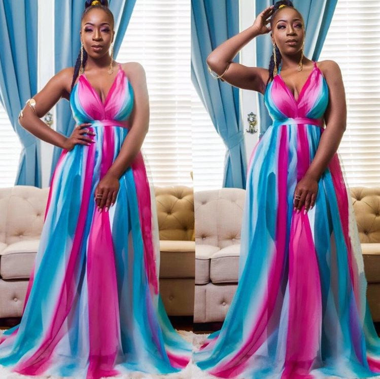 Rainbow maxidress
