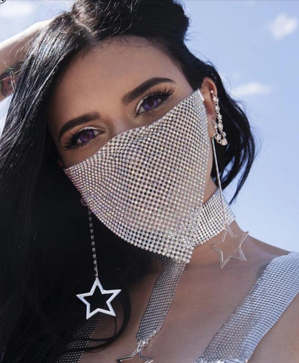 Mascherina di strass triangolo