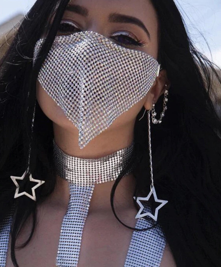 Mascherina di strass triangolo