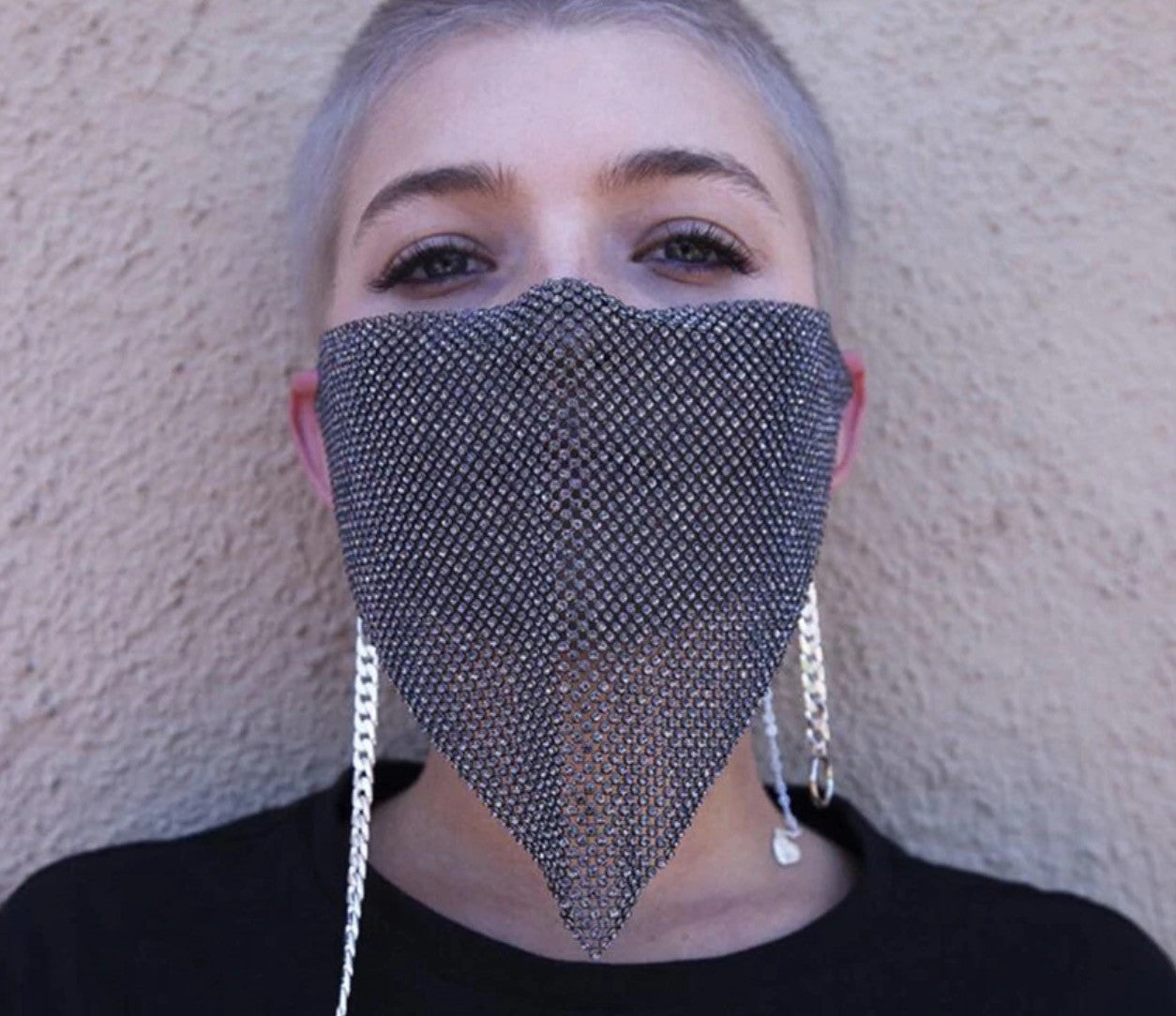 Mascherina di strass triangolo