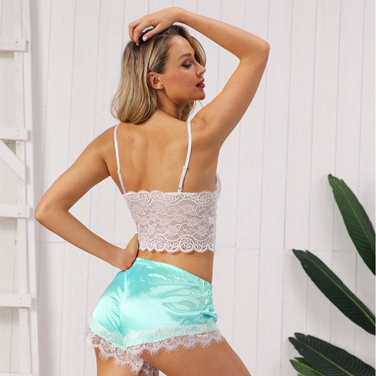 Completino raso-pizzo Rasiha