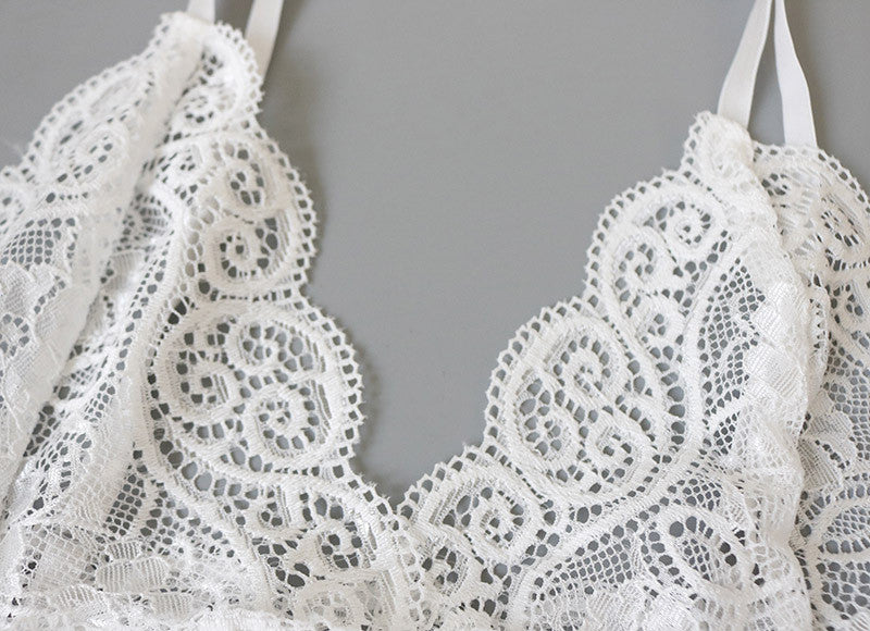 Completino raso-pizzo Rasiha