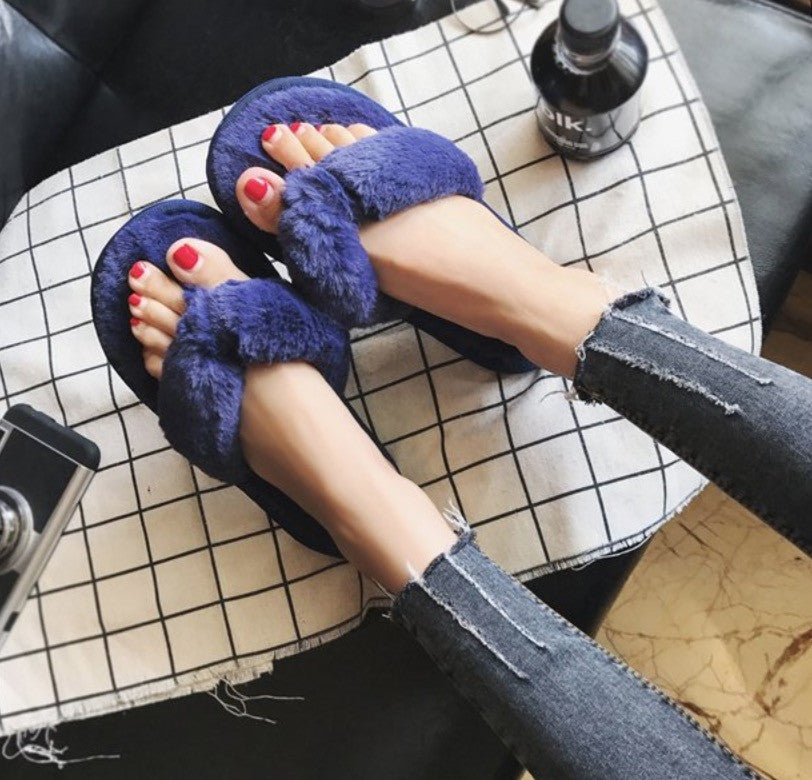 Infradito peluche fluffi