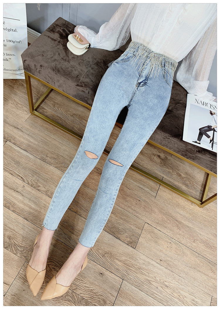 Jeans strassfringe belt