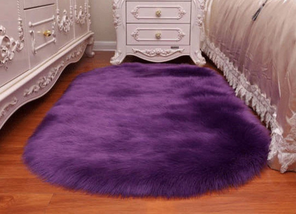 Tappeto fluffy ovale
