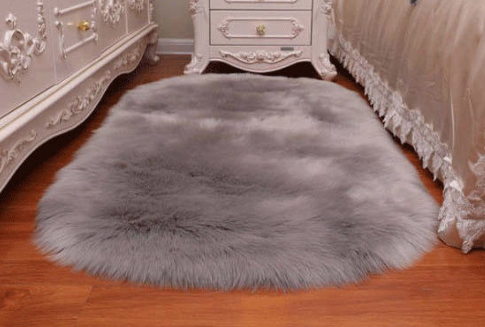 Tappeto fluffy ovale