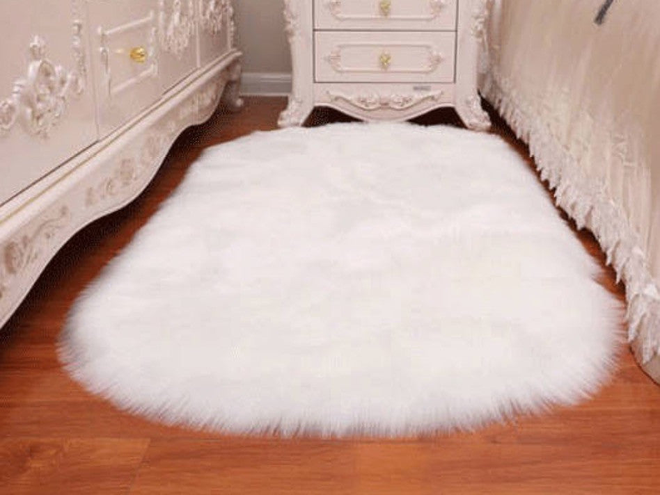 Tappeto fluffy ovale
